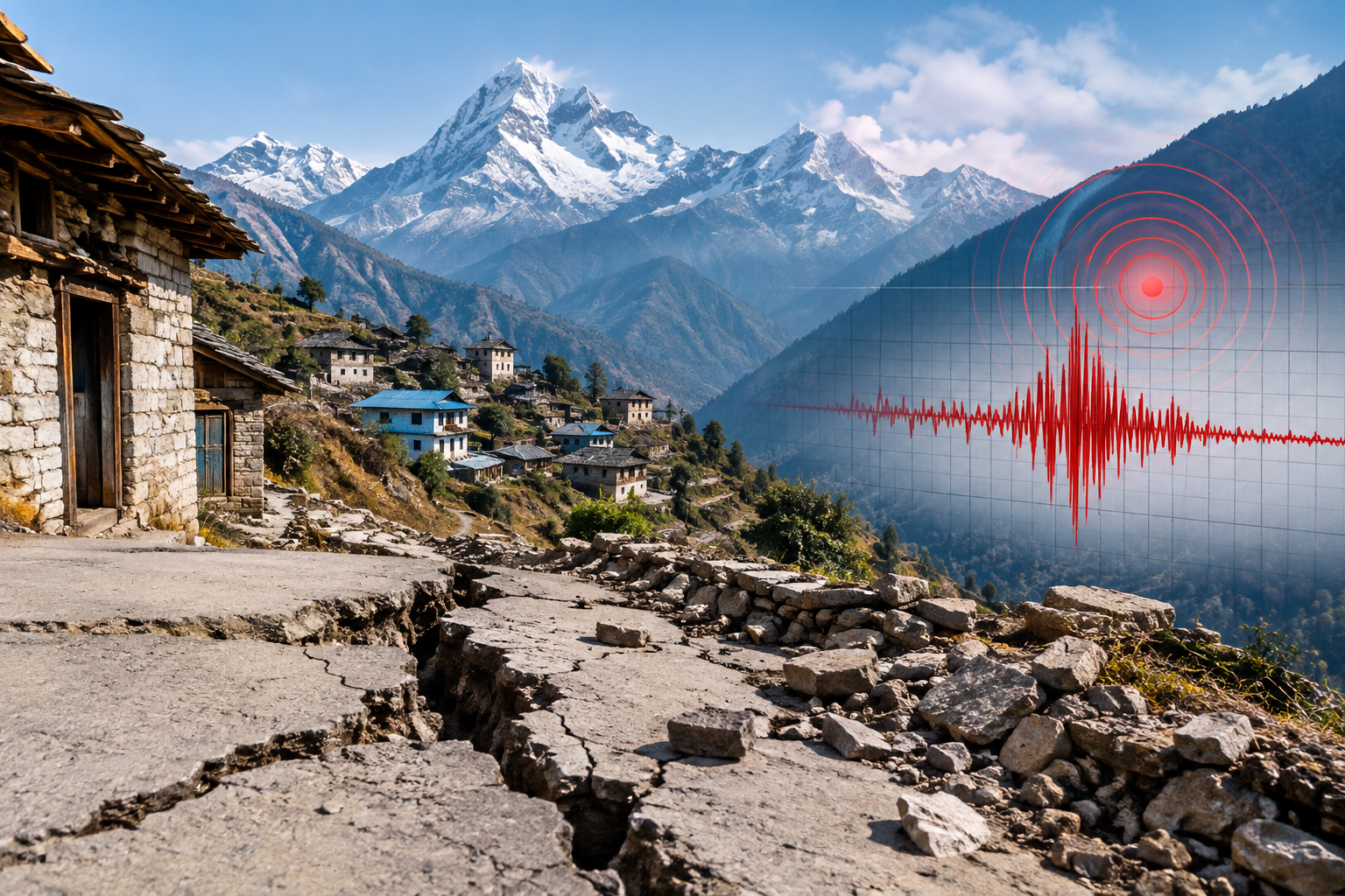 Two Earthquakes in Northwestern Nepal